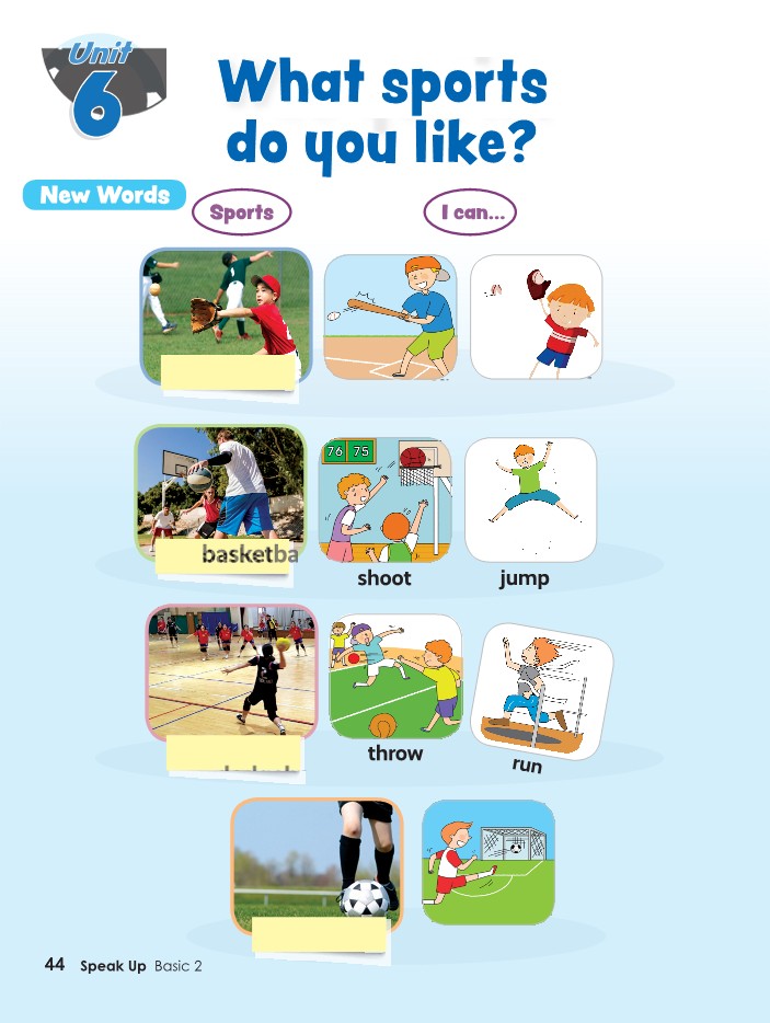 Unit 6 - What sports do you like?